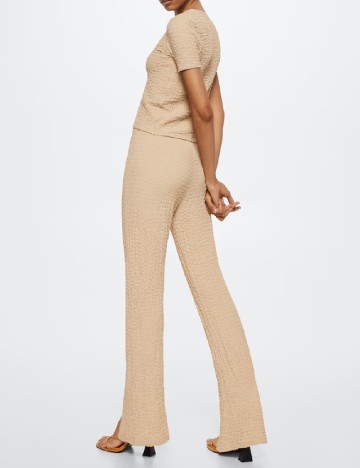 Pantaloni Mango, crem