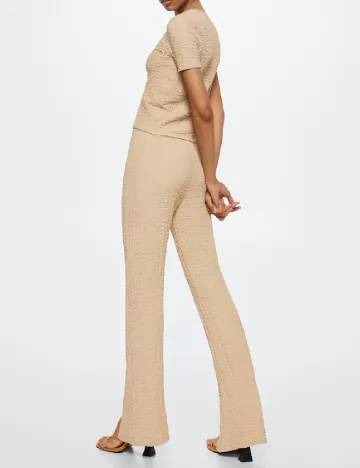Pantaloni Mango, crem