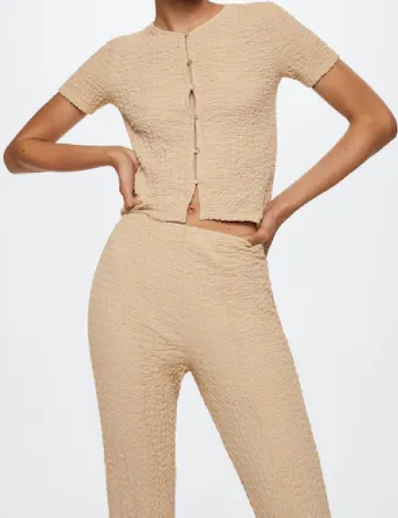 Pantaloni Mango, crem