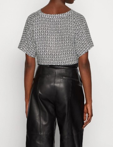 Bluza Kaffe, alb/negru