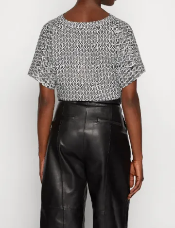 Bluza Kaffe, alb/negru