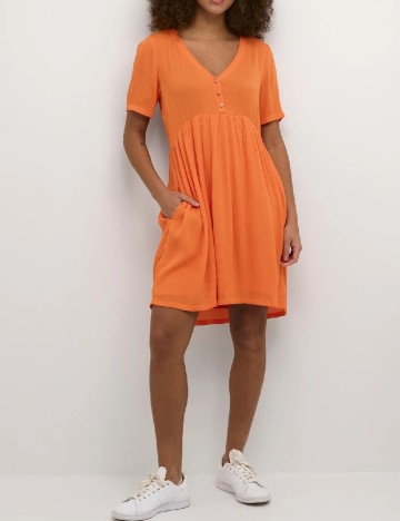 Rochie scurta Kaffe, portocaliu