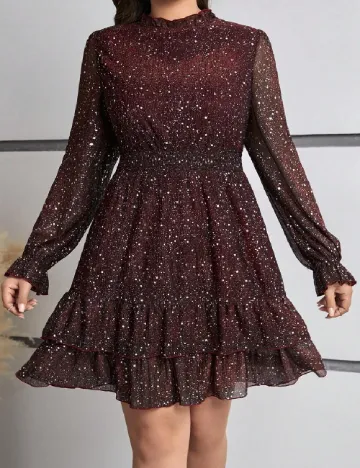 Rochie scurta SHEIN CURVE, visiniu Rosu