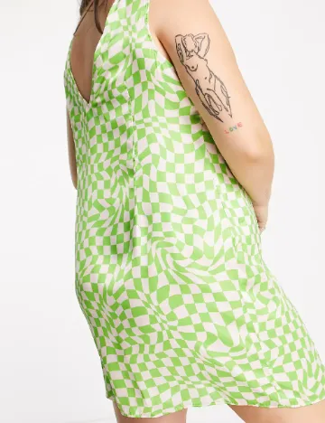 Rochie scurta ASOS Curve, verde