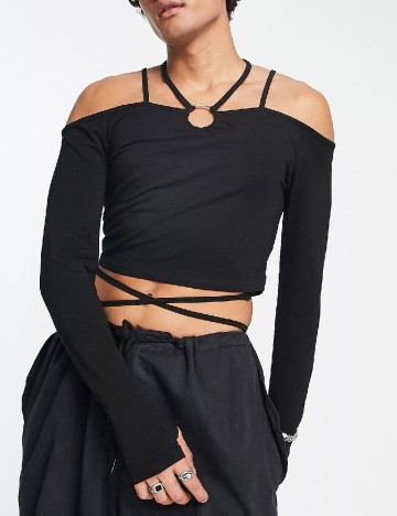 Top ASOS, negru