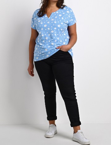 Tricou Kaffe Curve, albastru