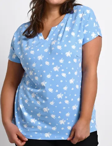 Tricou Kaffe Curve, albastru