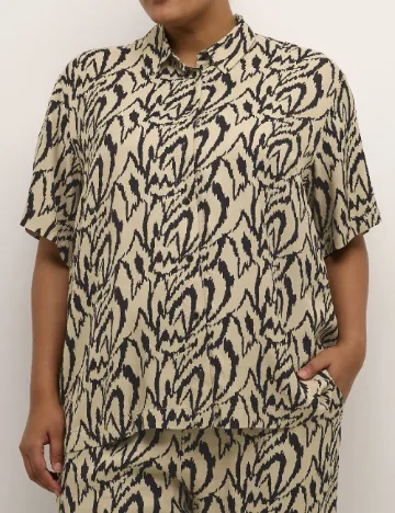 Camasa Kaffe Curve, crem
