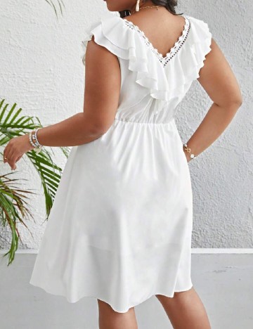 Rochie scurta SHEIN CURVE, alb