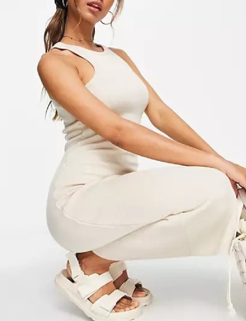 Rochie medie ASOS Curve, crem