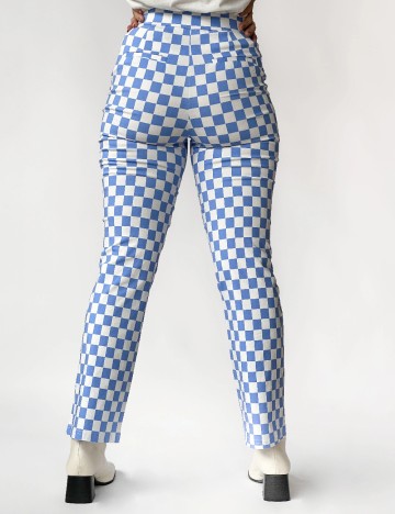 Pantaloni Pieces, albastru