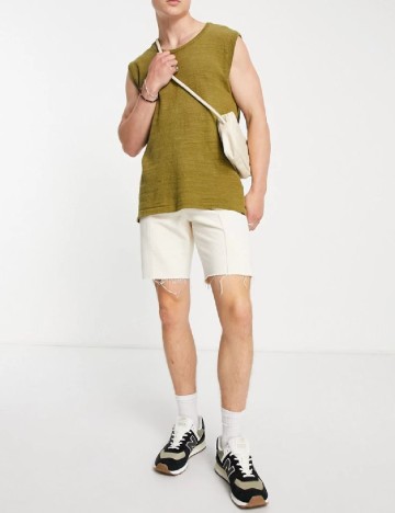 Pantaloni scurti ASOS, ecru