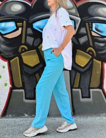 Pantaloni Cream, bleu