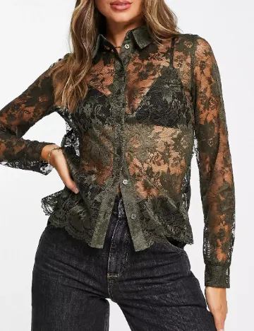 Camasa Top Shop, verde Verde