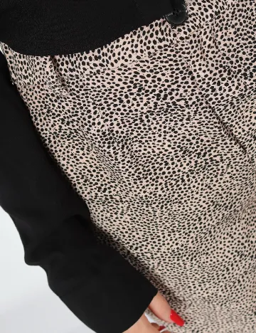 Pantaloni Cream, roz/negru