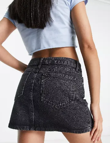 Fusta Miss Selfridge, gri inchis
