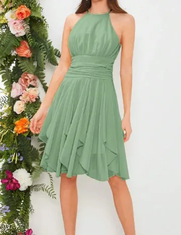 Rochie scurta SHEIN, verde Verde