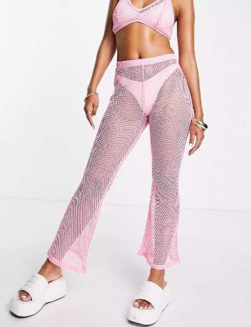 Pantaloni ASOS, roz