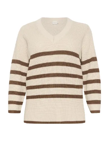 Pulover Kaffe Curve, crem