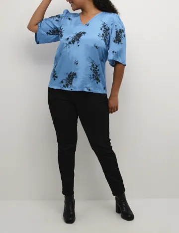 Bluza Kaffe Curve, albastru