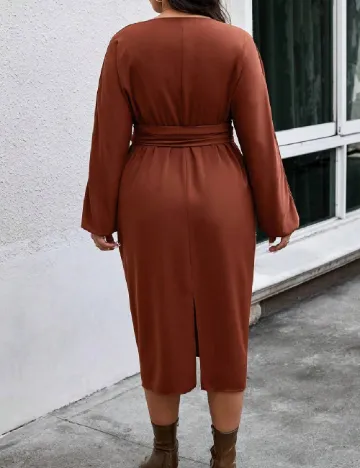 Rochie medie SHEIN CURVE, maro Maro
