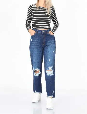 Bluza SHEIN, negru/alb