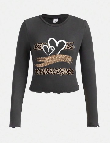 Top Shein Kids, gri