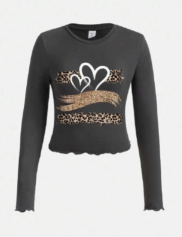 Top Shein Kids, gri