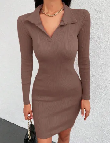 Rochie scurta SHEIN, maro