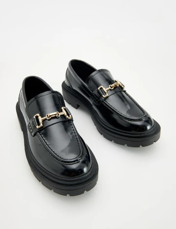 Mocasini Reserved, negru
