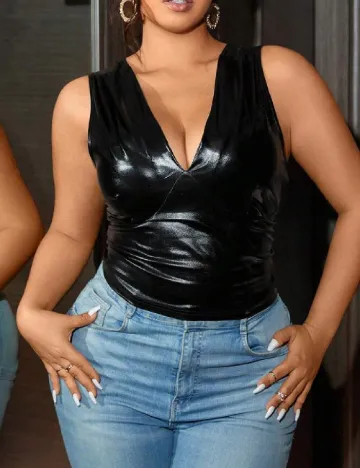 Top SHEIN CURVE, negru