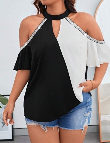 Bluza SHEIN CURVE, negru