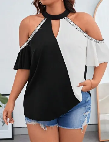 Bluza SHEIN CURVE, negru