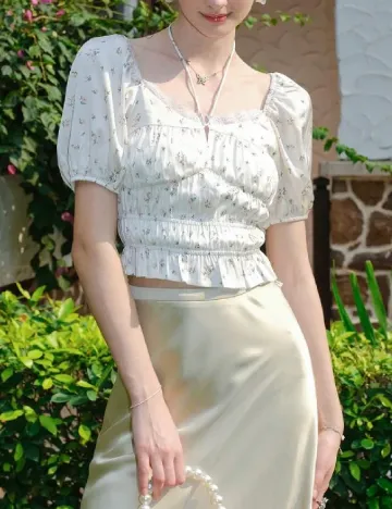 Top SHEIN, ecru
