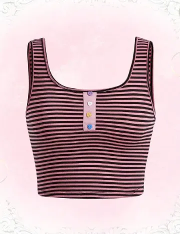 Top Romwe, roz/negru