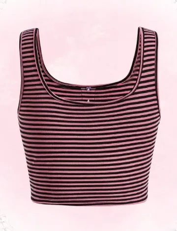 Top Romwe, roz/negru