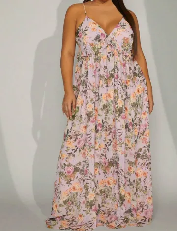 Rochie lunga SHEIN CURVE, floral print