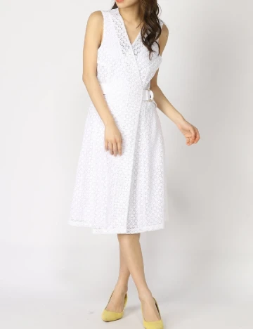 Rochie medie Marciano Guess, alb Alb