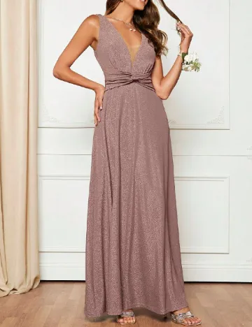 Rochie lunga SHEIN, roz pudra inchis