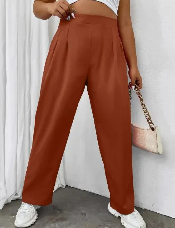 Pantaloni SHEIN CURVE, maro