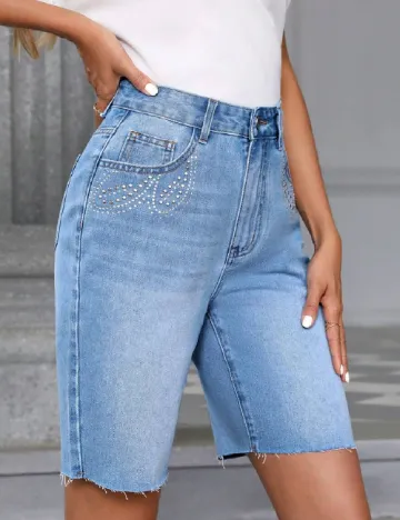 Pantaloni scurti SHEIN, albastru