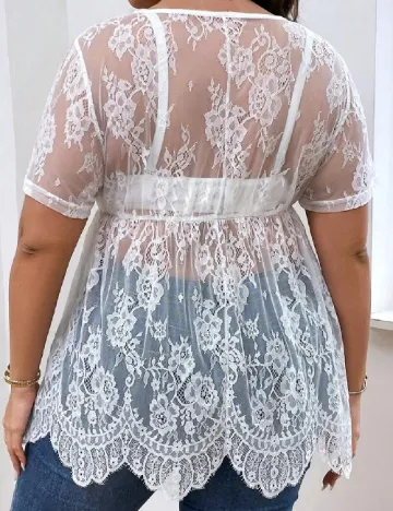 Bluza SHEIN CURVE, alb