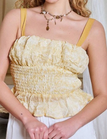 Top SHEIN, galben
