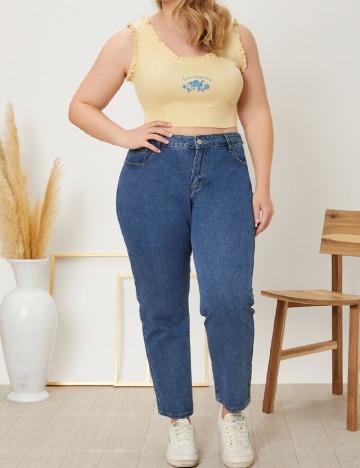Top SHEIN CURVE, galben