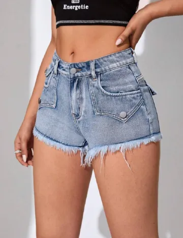 Pantaloni scurti SHEIN, albastru