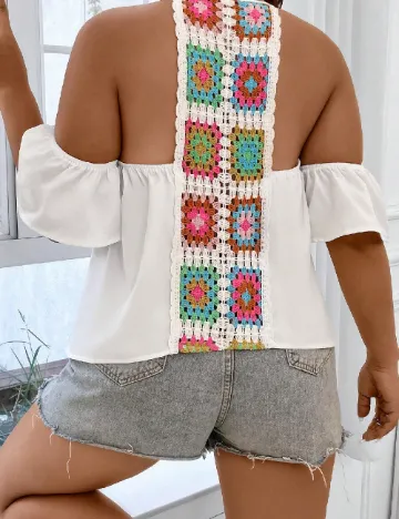 Bluza SHEIN CURVE, alb
