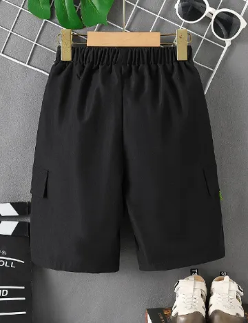 Pantaloni scurti Shein Kids, negru