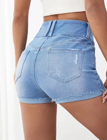 Pantaloni scurti SHEIN, albastru