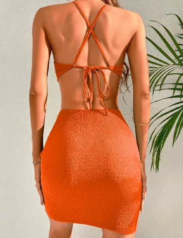 Rochie scurta SHEIN, portocaliu