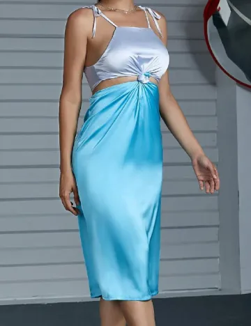 Rochie medie D&M, albastru